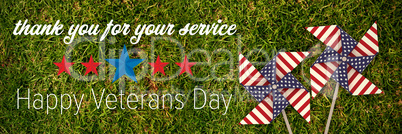 Composite image of logo for the veterans day in america