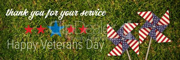 Composite image of logo for the veterans day in america