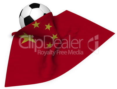 fußball und flagge von china