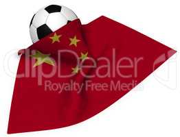 fußball und flagge von china
