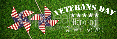 Composite image of logo for veterans day in america Composite image of logo for veterans day in america