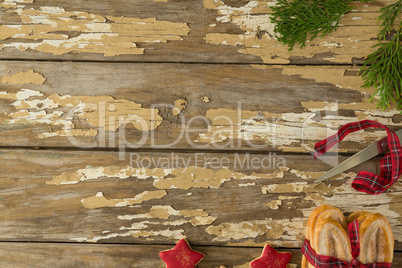 Cookies on wooden table