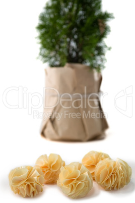 Christmas decoration on white background