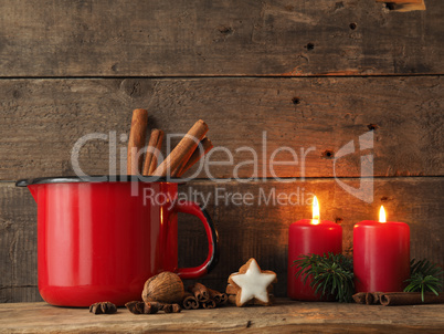 Christmas background with star shaped cookies