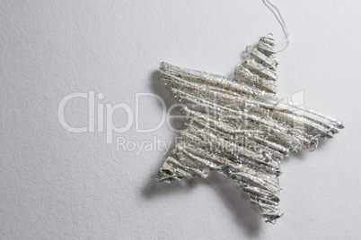 Handmade star on white background