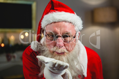 Santa Claus blowing kiss Santa Claus blowing kiss