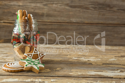 Gingerbread cookies in jar