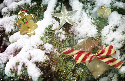 Decorations on the Christmas tree