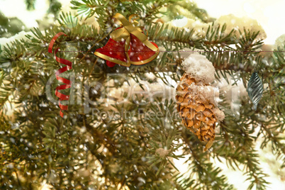 Decorations on the Christmas tree