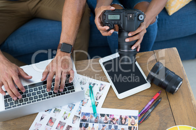 Graphic designers working together in the office