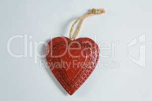 Close up of heart shape decoration