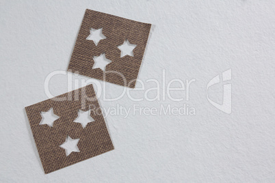 Christmas decorations on white background