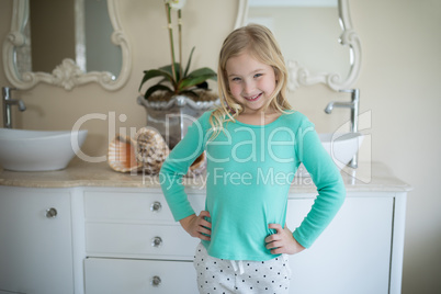 Portrait of young girl smiling