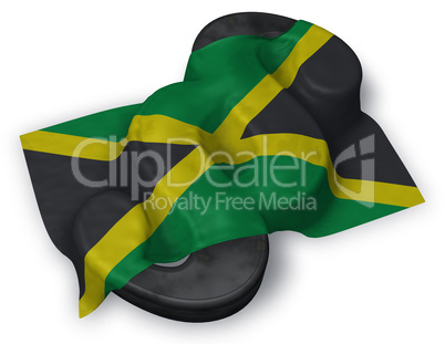 flagge von jamaica und paragraphsymbol