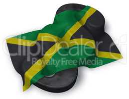 flagge von jamaica und paragraphsymbol