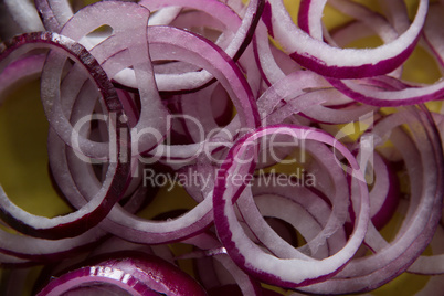 Fresh sliced onions