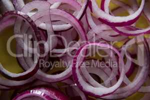 Fresh sliced onions