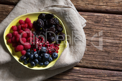Fresh fruits in plate