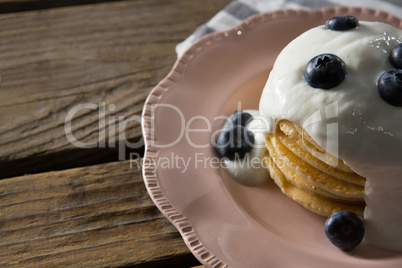 Delicious sweet food in plate