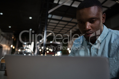 Attentive man using laptop Attentive man using laptop