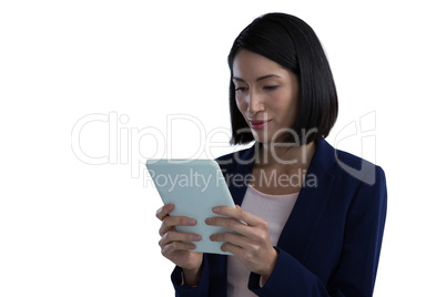 Businesswoman using digital tablet