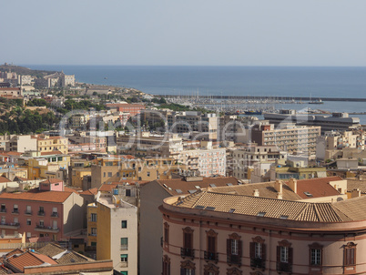 Aerial view of Cagliari