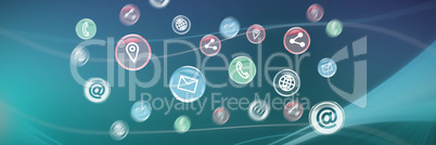 Composite image of contact icon