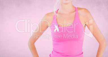 pink breast cancer awareness woman