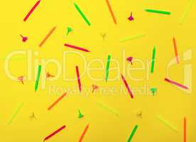 abstract yellow background with wax candles