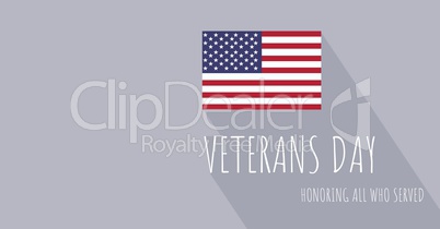 veterans day flag flat design
