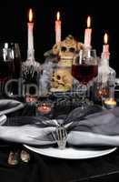 Table setting for Halloween
