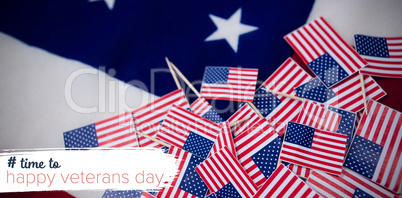 Composite image of logo for veterans day in america hashtag