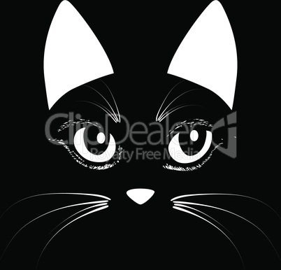 Cat head vector animal illustration for t-shirt. Sketch tattoo design.