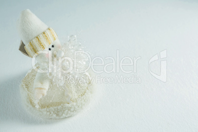 Handmade santa on white background