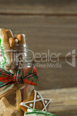 Gingerbread cookies in jar