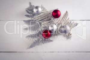 Christmas decoration on wooden table