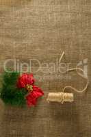 Christmas decoration on fabric