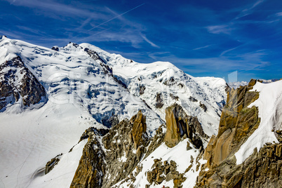 Mont Blanc Massif In The French Alps