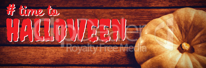 Composite image of digital composite image of time to halloween text