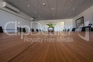 Empty modern board room
