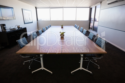 Empty modern meeting room at office