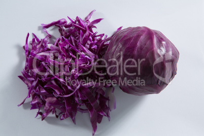 Red cabbages on a white background