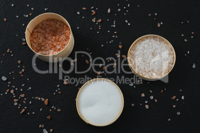 Various salt in bowl