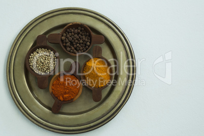 Various type spices in bowl