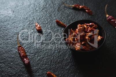 Chili pepper in bowl