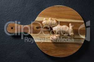 Ginger on chopping board