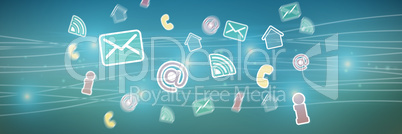 Composite image of contact icon