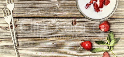 Strawberry dessert, strawberry smoothies