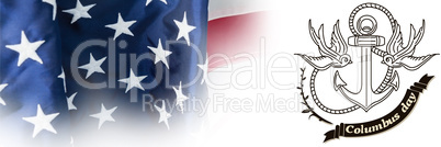 Composite image of logo for american event colombus day