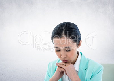 Businesswoman with bright background